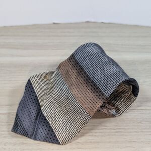 Honors Tie Brown Gray Tan Geometric Abstract Retro Mens Necktie